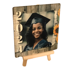 Personalized Graduation Photo Mini Easel Art